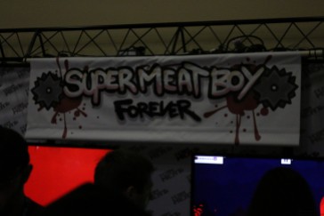 Super Meat Boy Forever Booth.